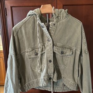 Zara Sage Green Jean Jacket